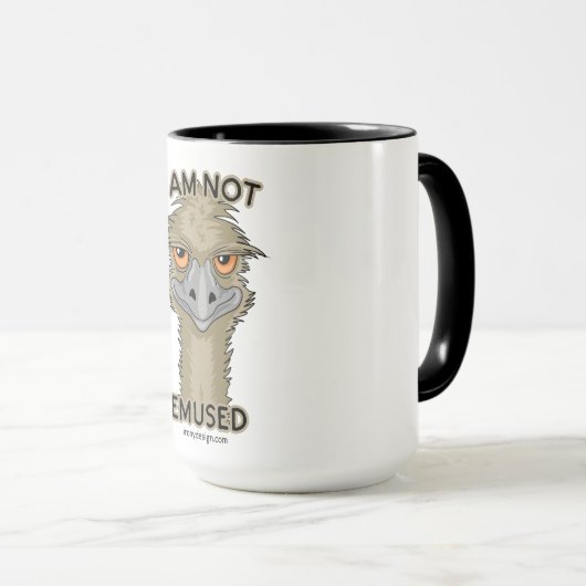 Ik ben niet gewijd aan Funny Emu Pun Mok (Voorkant rechts)