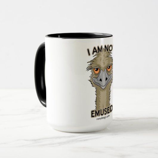 Ik ben niet gewijd aan Funny Emu Pun Mok (Voorkant links)