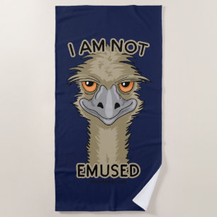 Ik ben niet gewijd aan Funny Emu Pun Strandlaken