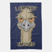 Ik ben niet gewijd aan Funny Emu Pun Theedoek (Verticaal)