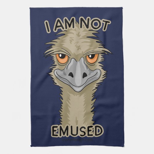 Ik ben niet gewijd aan Funny Emu Pun Theedoek (Verticaal)