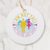 Ik ben niet groot, maar je bent gewoon kort bedankjes labels (Achterkant)