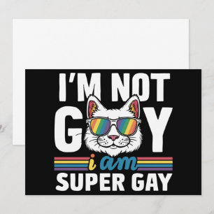 Ik ben niet homo, ik ben super homo LGBT Gay Pride Kaart