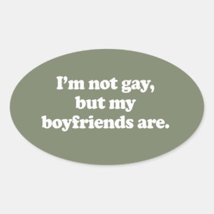 IK BEN NIET HOMO, MAAR MIJN VRIENDJES WEL OVALE STICKER