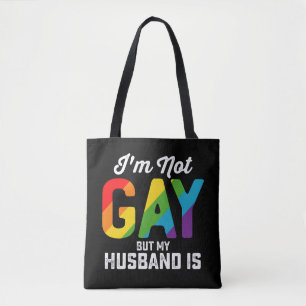 Ik ben niet homoseksueel, maar mijn man is grappig draagtas