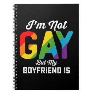 Ik ben niet homoseksueel, maar mijn vriend is grap notitieboek