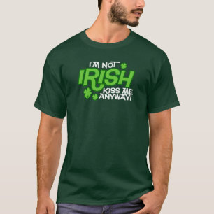 Ik ben niet Iers Kus, hoe dan ook donkere T-Shirt
