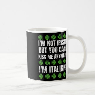 Ik ben niet Iers Kus me toch Grappige Italiaanse S Koffiemok