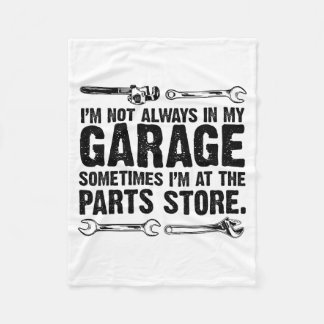 Ik ben niet in mijn garage, ik ben bij de winkel v fleece deken