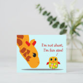 Ik ben niet kort, ik ben grappig groot Briefkaart (Staand voorkant)