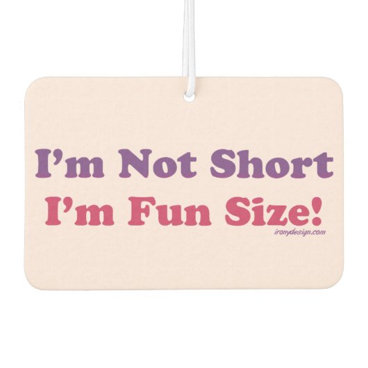 Ik ben niet kort, ik ben vun. luchtverfrisser (Voorkant)