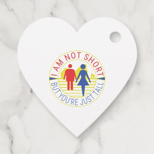 Ik ben niet kort, maar je bent gewoon groot bedankjes labels (Achterkant)