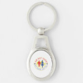 Ik ben niet kort, maar je bent gewoon groot sleutelhanger (Voorkant)