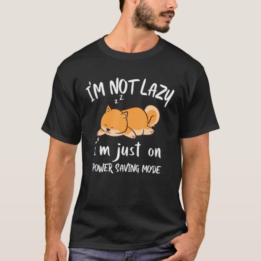 Ik ben niet Lazy Shiba Inu Loafer Dog Laziness Boy T-shirt (Voorkant)