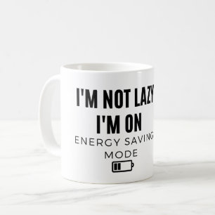 Ik ben niet lui dat ik in de energiebesparende mod koffiemok