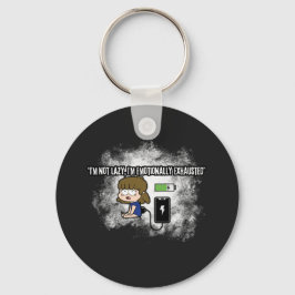 Ik ben niet lui, ik ben emotioneel uitgeput - grap sleutelhanger