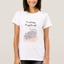 Ik ben niet lui, ik ben gewoon een kat T-shirt