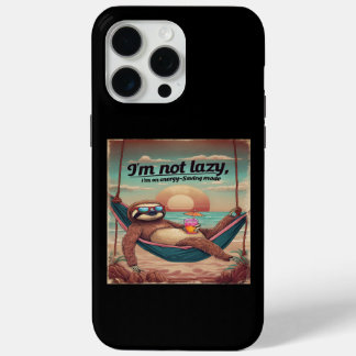 Ik ben niet lui, ik ben op energiebesparende grafi iPhone 15 pro max hoesje