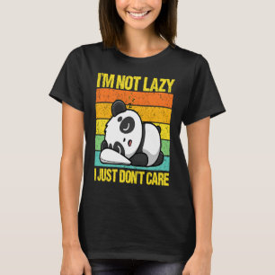 Ik ben niet lui, ik geef er niets om, Panda Beer, T-shirt