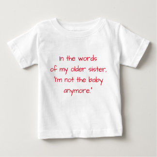 Ik ben niet meer de baby T-shirt (voor jongens)