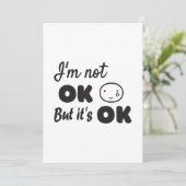 Ik ben niet oké, maar het is oké kaart (Staand voorkant)