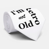Ik ben niet oud dat ik Retro Necktie ben Stropdas (Opgerold)