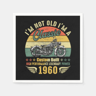Ik ben niet oud en ik ben een motorcycle grappy-ge servet