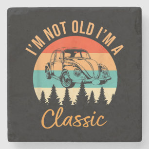 Ik ben niet oud Ik ben Classic Car Retro  Funny Ca Stenen Onderzetter