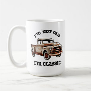 IK BEN NIET OUD IK BEN CLASSICER roestige pickup t Koffiemok