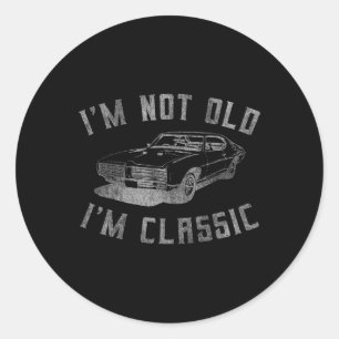 Ik ben niet oud Ik ben Clic Funny Car Graphic - Ma Ronde Sticker