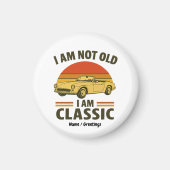 Ik ben niet oud, ik ben een klassiek grappig retro magneet (Voorkant)