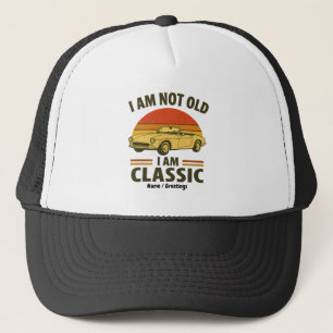Ik ben niet oud, ik ben een klassiek grappig retro trucker pet