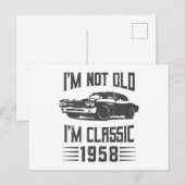 Ik ben niet oud. Ik ben een klassieke 70e verjaard Briefkaart (Voorkant / Achterkant)