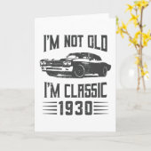 Ik ben niet oud. Ik ben een klassieke 90th Birthda Kaart (Gele Bloem)