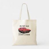 Ik ben niet oud ik ben een klassieke auto grappig tote bag (Achterkant)