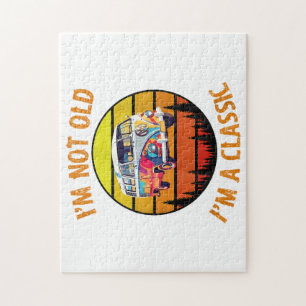 Ik ben niet oud Ik ben een klassieke auto retro G Legpuzzel