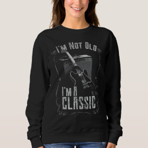 Ik ben niet oud Ik ben een klassieke gitaar design Trui