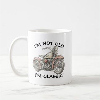 Ik ben niet oud, ik ben een klassieke motorrijder koffiemok