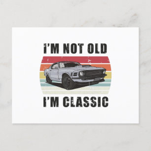 Ik ben niet oud. Ik ben een klassieke Retro Sunset Briefkaart