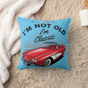 Ik ben niet Oud Ik ben Klassiek! Corvette 1961 Kussen