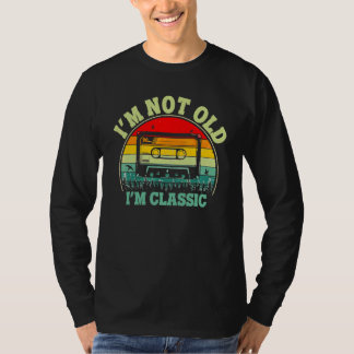 Ik ben niet oud ik ben klassiek vintage audio cass t-shirt