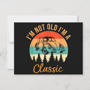 Ik ben niet oud, ik ben klassieke auto retro vinta briefkaart
