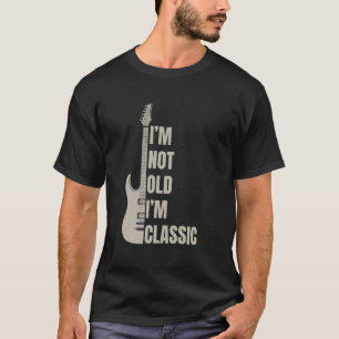 Ik ben niet oud ik ben klassieke vintage gitaar t-shirt