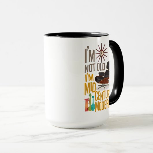 Ik ben niet oud, ik ben middeleeuwse moderne mok (Voorkant rechts)