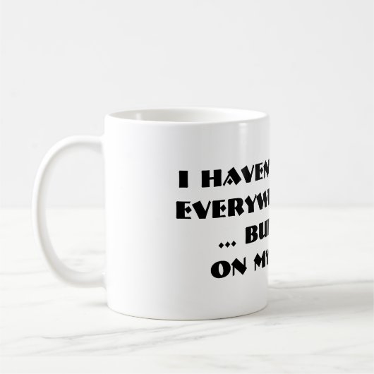 Ik ben niet overal geweest, maar het staat op de M Koffiemok (Links)