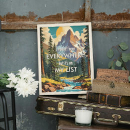 Ik ben niet overal geweest Retro Wanderlust Travel Poster