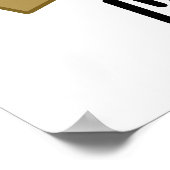 Ik ben niet overgewicht Ik ben Bold Funny Font Pun Poster (Hoek)