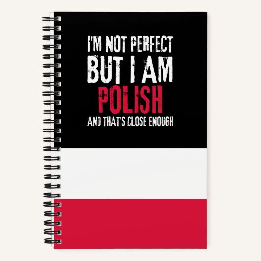 Ik ben niet perfect, maar ik ben Pools uit Polen Notitieboek (Voorkant)