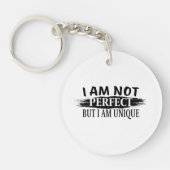 Ik ben niet perfect, maar ik ben uniek sleutelhanger (Voorkant)