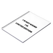 Ik ben niet raar dat ik een beperkt notitieboek be (Linkerzijde)